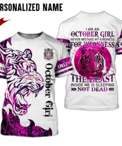 Personalized Name October Girl 3D All Over Printed Clothes HUHY100510