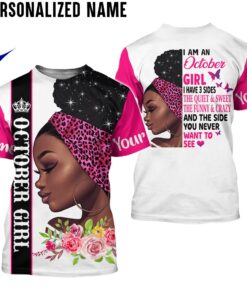 Personalized Name October Girl 3D All Over Printed Clothes HULL170324