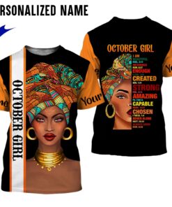 Personalized Name October Girl 3D All Over Printed Clothes HUMA160410