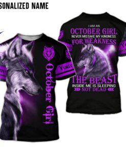 Personalized Name October Girl 3D All Over Printed Clothes HUML190310