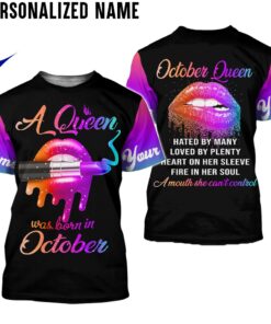 Personalized Name October Girl 3D All Over Printed Clothes NQLL180310