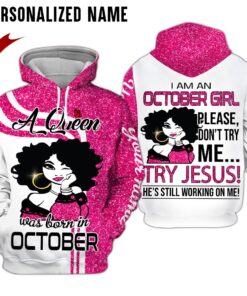 Personalized Name October Girl 3D All Over Printed Clothes NQMM291210