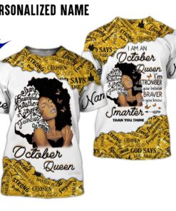 Personalized Name October Girl 3D All Over Printed Clothes NQTD160307