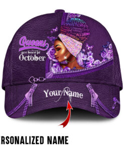 Personalized Name October Girl Cap UKKH010410
