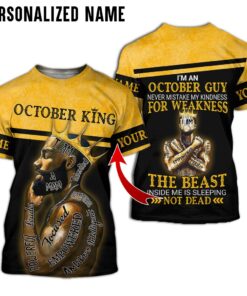 Personalized Name October King 3D All Over Printed Clothes NQOO080310