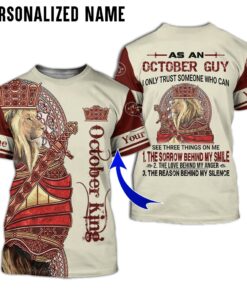 Personalized Name October King 3D All Over Printed Clothes NQOO230110