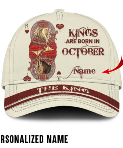 Personalized Name October King Cap QFKH020410