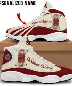 Personalized Name October Queen Shoes QFKH060410