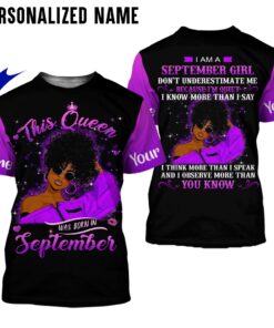 Personalized Name September Girl 3D All Over Printed Clothes DHTD161003