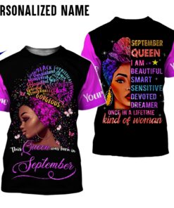 Personalized Name September Girl 3D All Over Printed Clothes NQHA060308