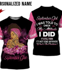 Personalized Name September Girl 3D All Over Printed Clothes NQMA240309