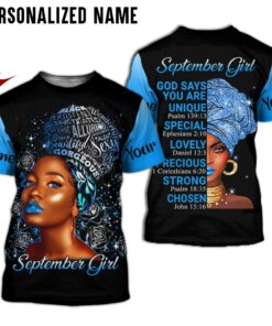Personalized Name September Girl 3D All Over Printed Clothes NQOO060408