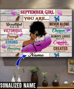 Personalized Name September Girl Canvas NQHM190209