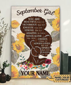 Personalized Name September Girl Canvas QFAA160309