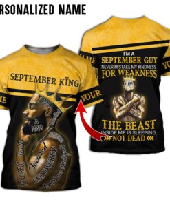 Personalized Name September King 3D All Over Printed Clothes NQOO080309