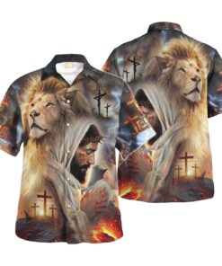 Jesus Hawaiian Shirt 3D All Over Printed Clothes QFHY231104