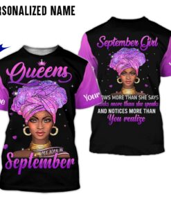 Personalized Name September Girl 3D All Over Printed Clothes MTML210909
