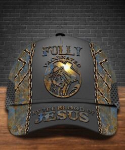 Personalized Name 3D All Over Printed Fully Vaccinated By The Blood Of Jesus Cap QFDT221101