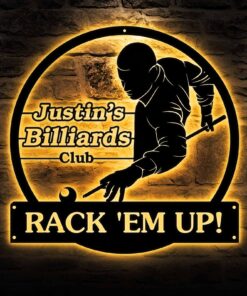 Billiards Metal Wall Art LED Light UKAA291102