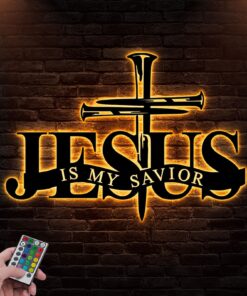 Jesus Metal Sign With LED Light UKTO161201