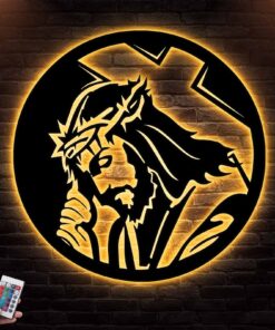 Jesus Metal Wall Art LED Light QFAA061203