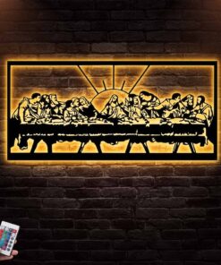 Jesus Metal Wall Art LED Light UKAA071202