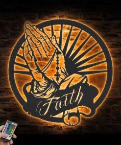 Jesus Metal Wall Art LED Light UKUU061202