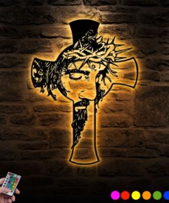 Jesus Metal Wall Art LED Light UKUU061204