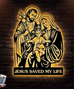 Jesus Metal Wall Art LED Lights UKAA191202