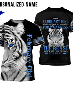 Personalized Name February Girl 3D All Over Printed Clothes DHMA010702