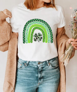 Shamrock Leopard Rainbow St Patrick's Day Shirt QFUU230201