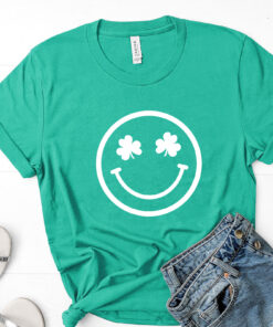 Colors Clover Shamrock Smile St. Patrick's Day Shirt UKTO230202