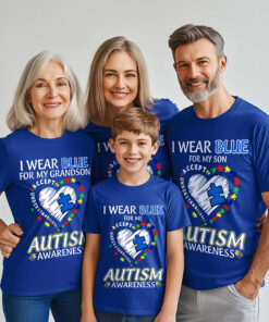 I Wear Blue For Autism Awareness Classic T-Shirt, Autism Family Shirt, Autism Gift, Autism Awareness Shirt, Autism Awareness Gift QFDT240204