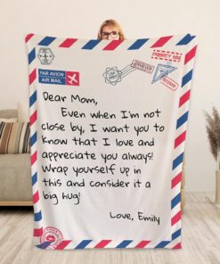 Gifts for Mom Fleece Blanket Mom Gifts from Daughter Son Birthday Gifts QFHA240201