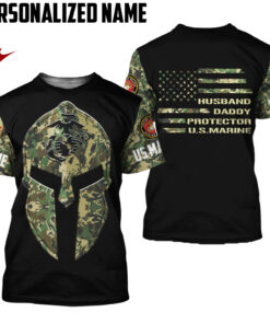 Personalized Name US Marine Veteran 3D All Over Printed Clothes UKHA210204