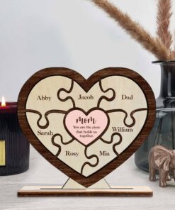Personalized Mother's Day Puzzle Piece, Gifts for Mom, Birthday Present for mom, You Are the Piece That Holds us Together UKHA210302