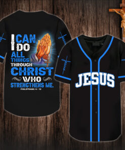 I Can Do All Things Through Christ Who Strengthens Me, Jesus And Lion Baseball Jersey QFYY230303