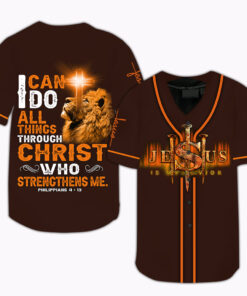 I Can Do All Things Through Christ Who Strengthens Me, Jesus Baseball Jersey UKUU230302