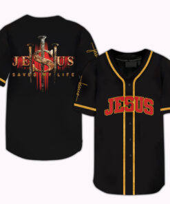 Jesus Saved My Life Jesus Baseball Jersey UKHA230304