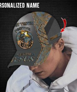 Personalized I Just Tested Positive For Faith In Jesus, Jesus Cap UKUU290301