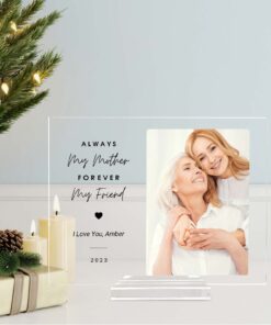 Personalized Photo Mother and Daughter, Son acrylic plaque, gift for mom, birthday gift for mom, mother’s day gifts from Daughter and Son UKHA200302
