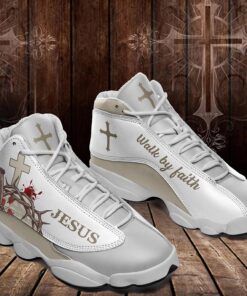 Jesus Faithful Stride Inspirational Sneakers, Have Faith In Jesus Shoes UKHA230307