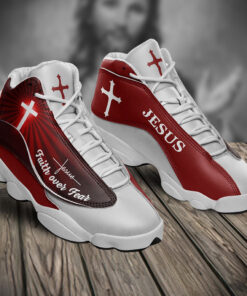 Jesus Faithful Stride Inspirational Sneakers, Have Faith In Jesus Shoes UKHA230308