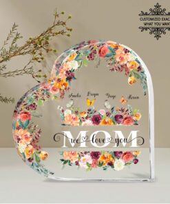 Mother Day Heart Shape Acrylic Plaque QFUU280301