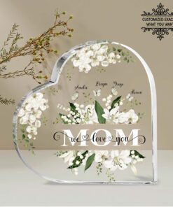 Mother Day Heart Shape Acrylic Plaque QFUU280306