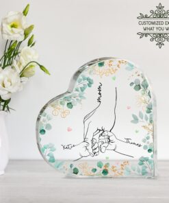 Mother's Day gift Heart shape acrylic plaque UKYY3290302