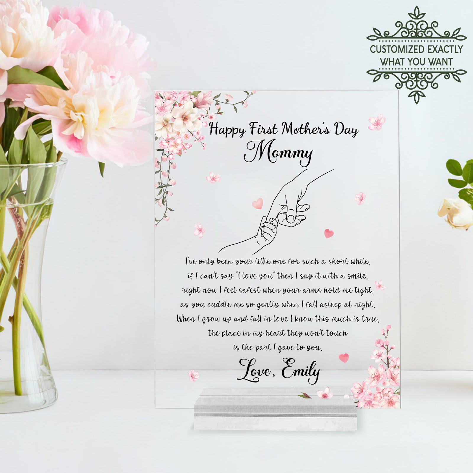 Mother & Daughter Personalized Heart Keepsake  Sentimental gifts for mom, Mothers  day gifts from daughter, First mothers day gifts
