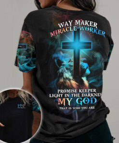 Lion Cross Light Way Maker Miracle Worker 3D All Over Print QFYY3040402