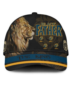 Custom Black Father Cap, Father's Day gift for Dad & Grandpa Cap QFTO3090502