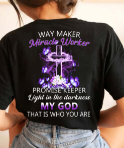 Cross Light Way Maker Miracle Worker Jesus Shirt UKUU3260506